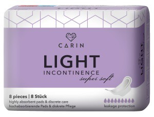 Carine vložky Light Inkontinence 8ks | Zdravotnické potřeby - Dámská intimní hygiena